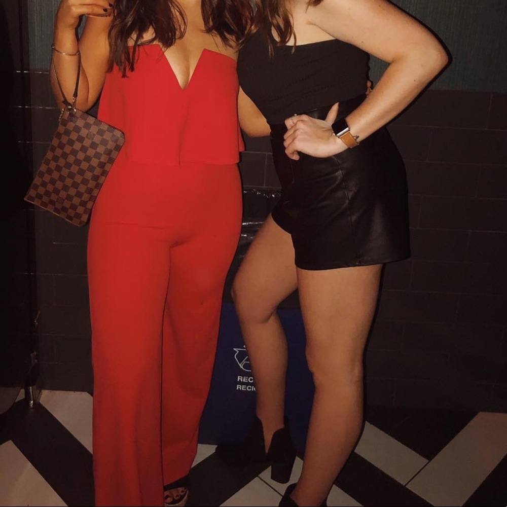Lulus red jumpsuit